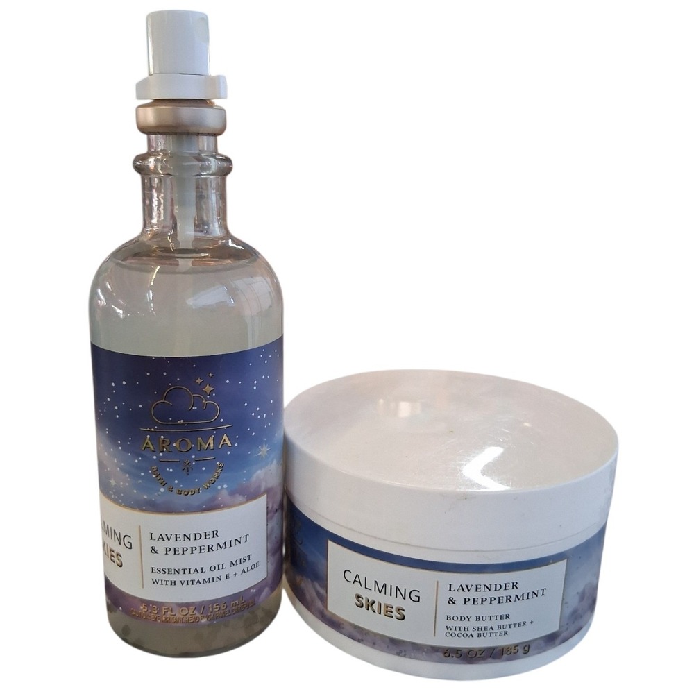 Rare Bath & Body Works Women's Calming Skies Aromatherapy Body Butter & Oil Mist